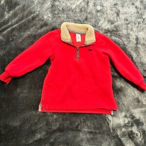 Carter's Red Quarter-Zip Fleece Sweatshirt